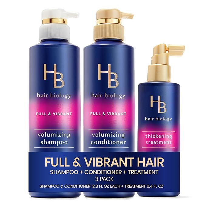Hair Biology Full & Vibrant Set Including: Volumizing Shampoo (12.8 Fl Oz), Conditioner (12.8 Fl ... | Amazon (US)