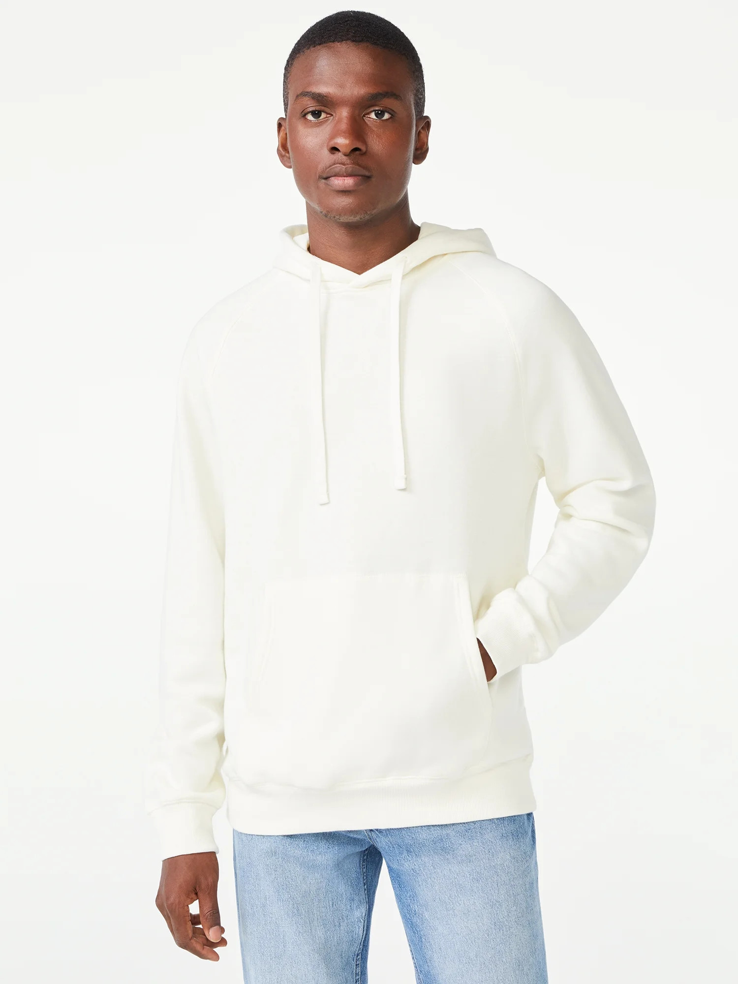 Free Assembly Men's Fleece Raglan Sleeve Pullover Hoodie | Walmart (US)