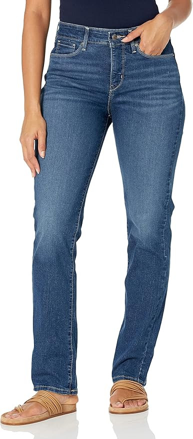 Signature by Levi Strauss & Co womens Totally Shaping Straight Jeans | Amazon (US)