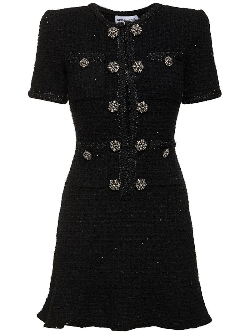 Embellished knit mini dress | Luisaviaroma