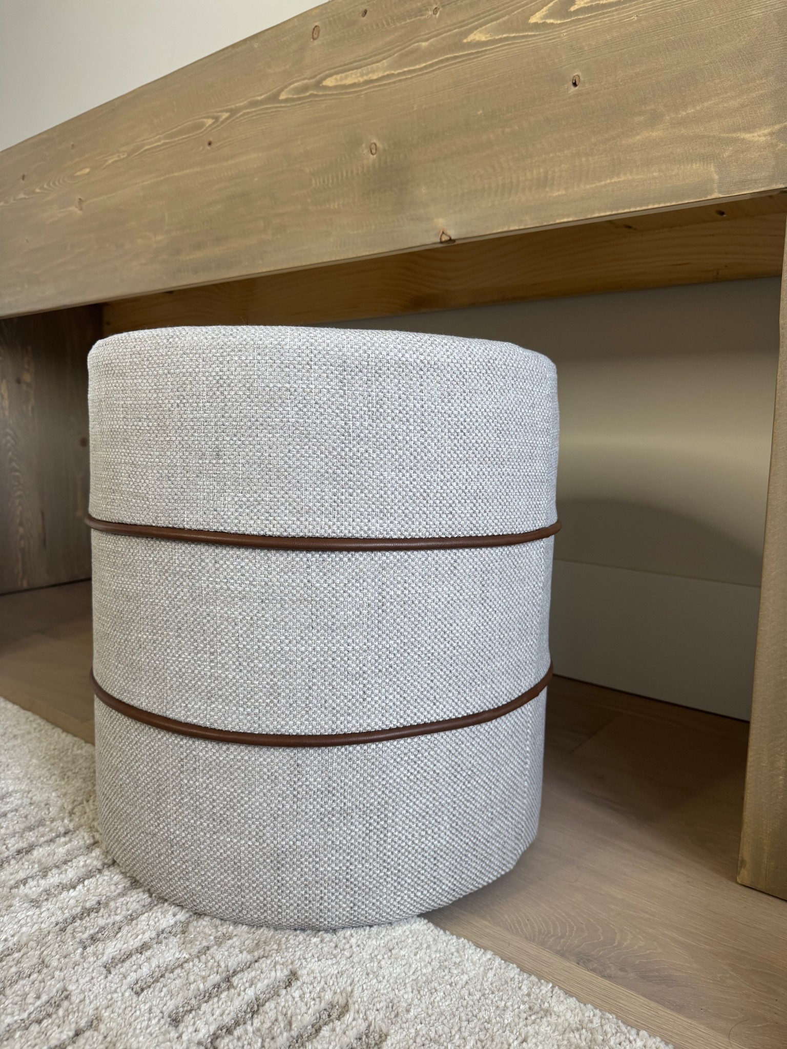 Ottoman from Target for the living room or console table decor 
Under $100 

#LTKHome #LTKSaleAlert #LTKdayinmylife