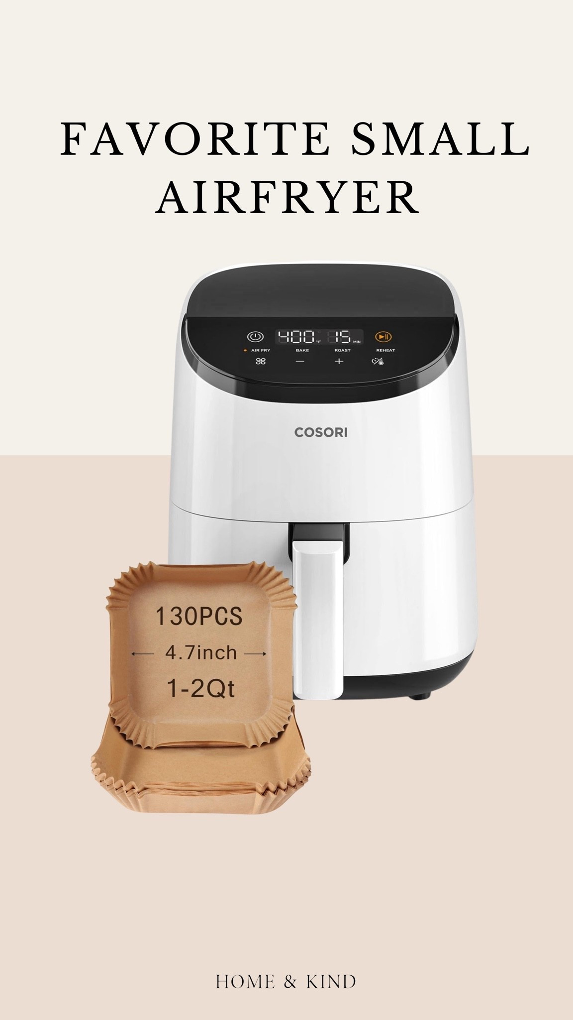 I thought I needed a big air fryer to feed my family…

Turns out I just needed a small one I’d actually use

This has made everyday cooking so much easier!

Comment AIR FRYER and I'll send you the one I have as well as the parchment liners that make cleanup a breeze.

Now tell me in the comments. What do you use YOUR air fryer for? 👇

#LTKmomlife #LTKfoodie
