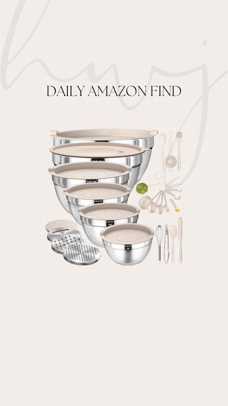 Amazon Daily Deal
Mixing Bowls with Airtight Lids Set Stainless Steel 26 Piece Set
17% Off

#LTKsalealert #LTKhome #LTKfindsunder50