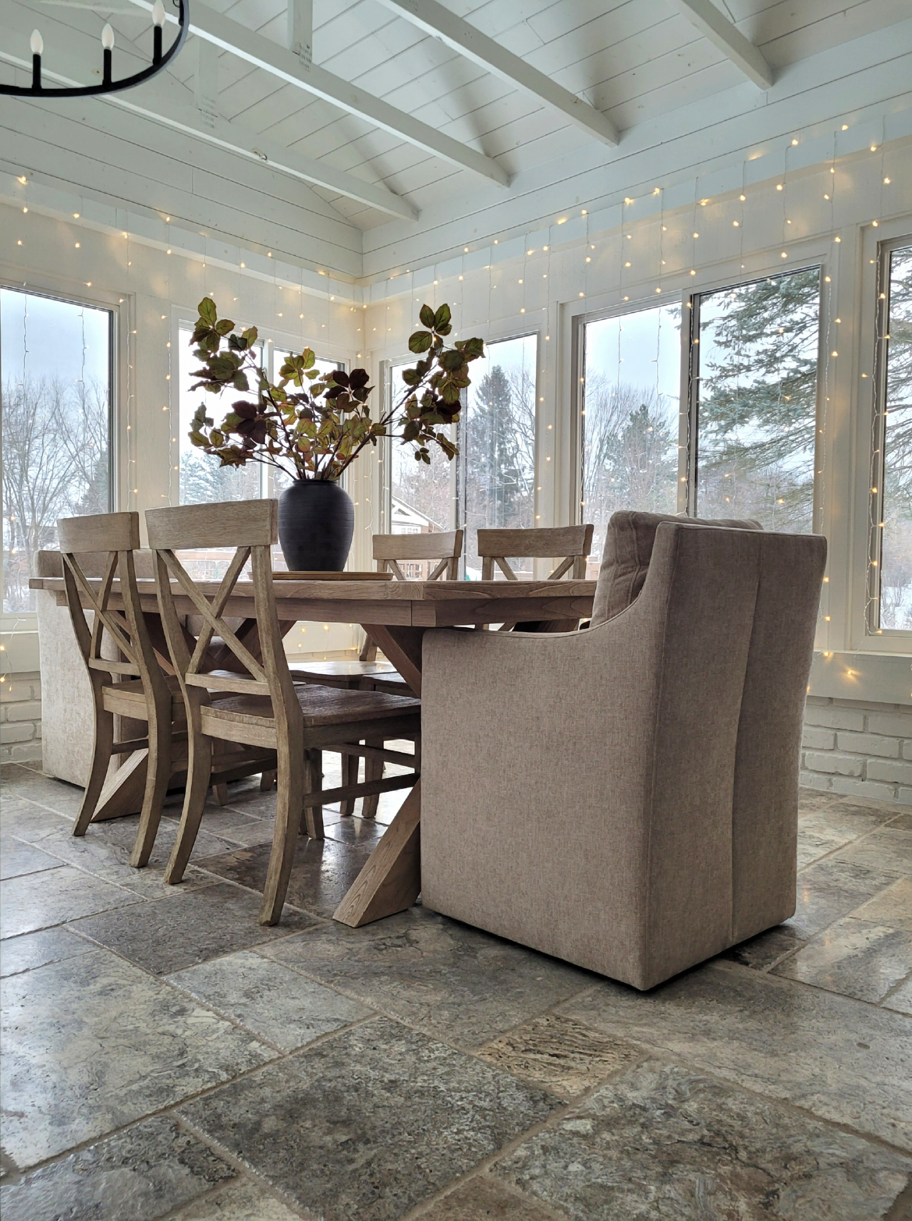 Dining room inspo with high and low finds - oversized chandelier, upholstered chair, floor tile, dining chair,  Amazon home

#LTKHome