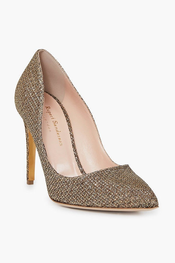 New Malory Tolosa Glitter Bronze Heels | Tuckernuck (US)