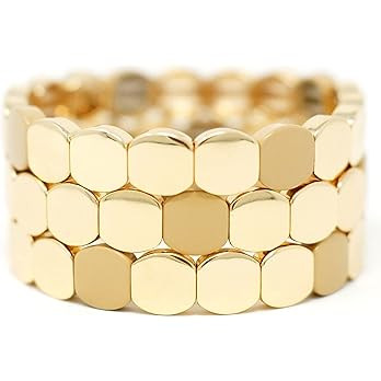 Cedar and Ink Gold Stackable Bracelets, Tile Bracelets for Women, Stackable Enamel Bracelets, Ena... | Amazon (US)