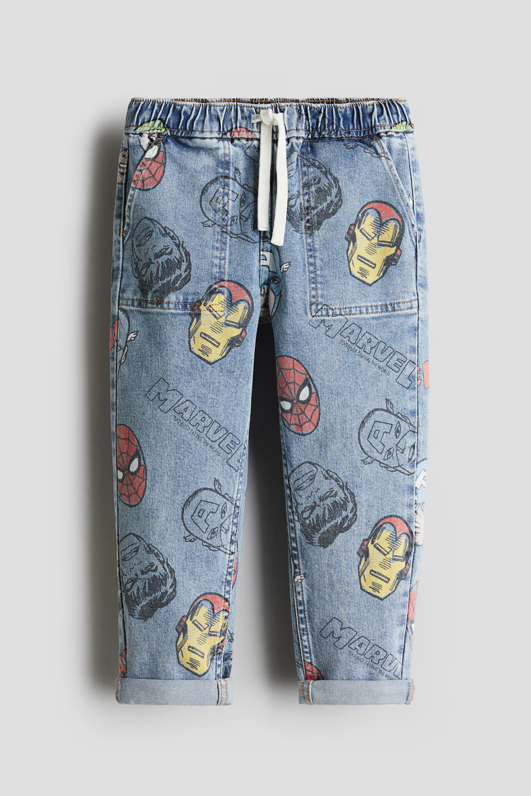 Printed Denim Joggers | H&M (US + CA)