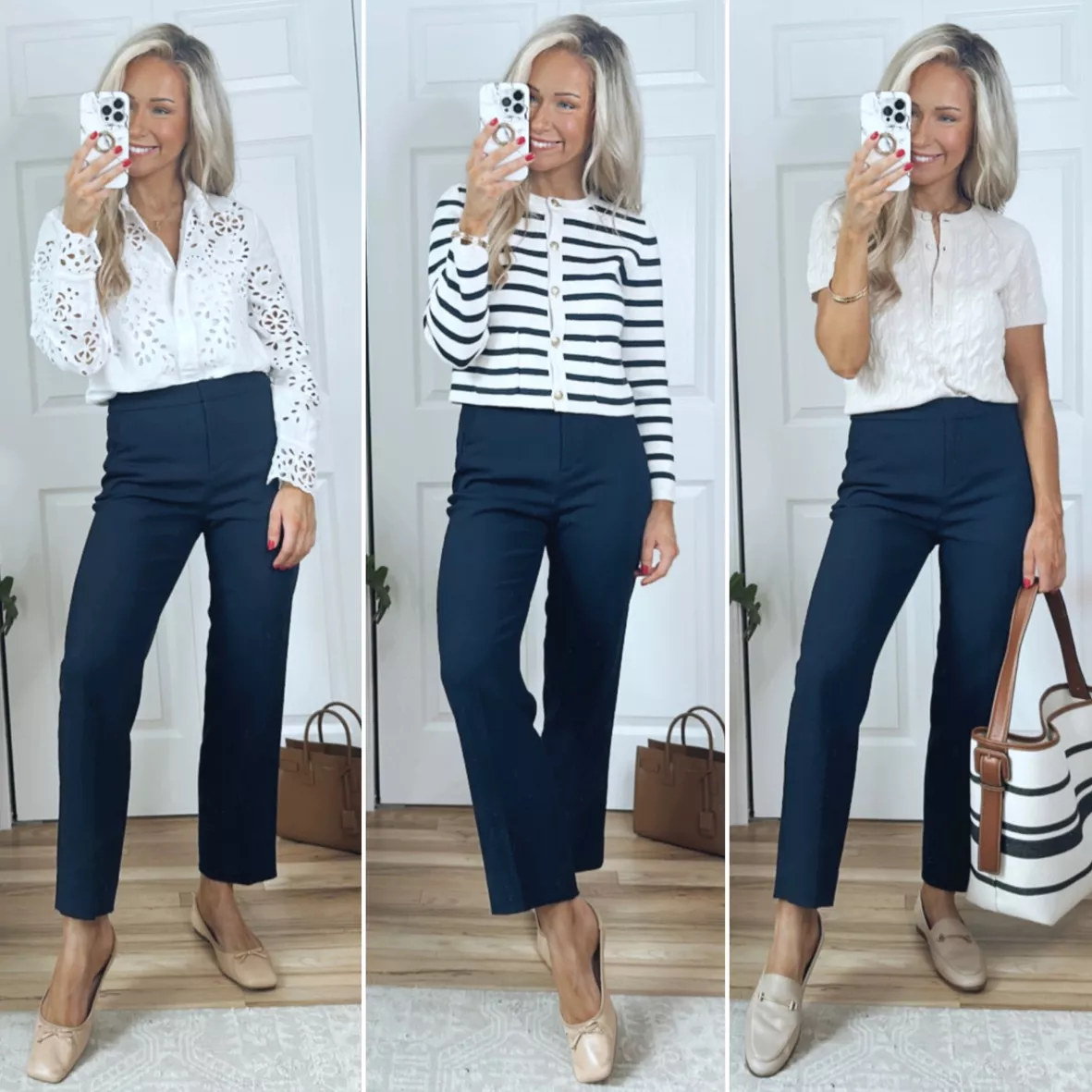 Blue Dress Pants with Lace-ups Outfits For Women (4 ideas