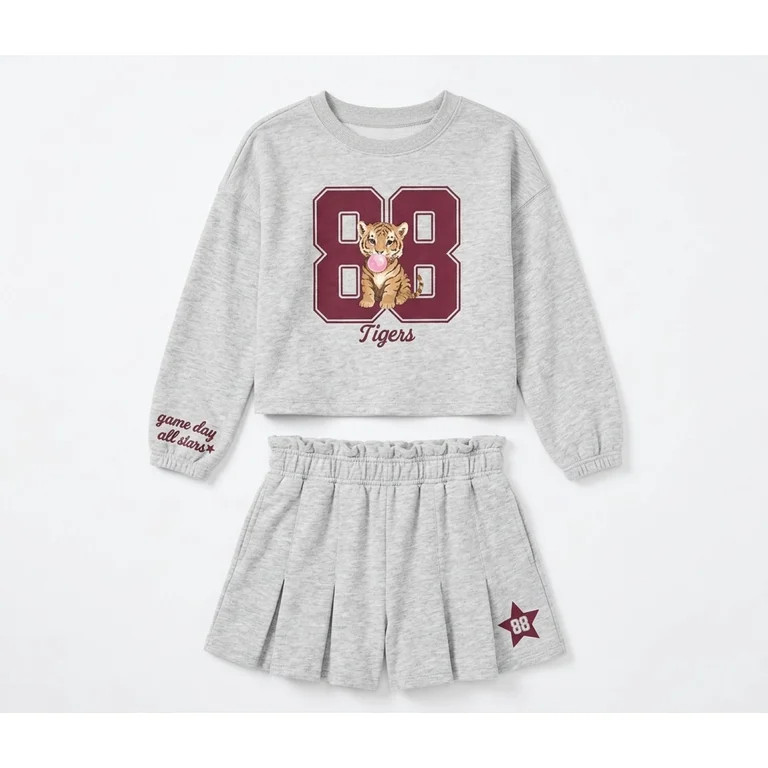 Wonder Nation Little Girl Short Set, Sizes 4-10 | Walmart (US)