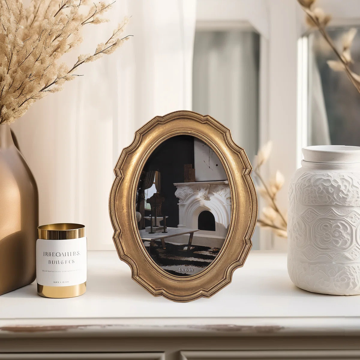 Birch Lane™ Dandelion Antique Look Oval Gold 4x6 Picture Frame | Wayfair | Wayfair North America