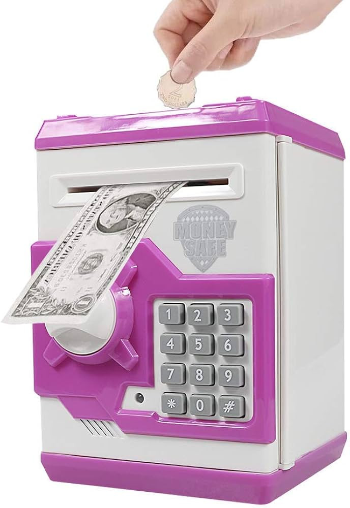 Totola Piggy Bank Electronic Mini ATM for Kids Baby Toy, Safe Coin Banks Money Saving Box Passwor... | Amazon (US)