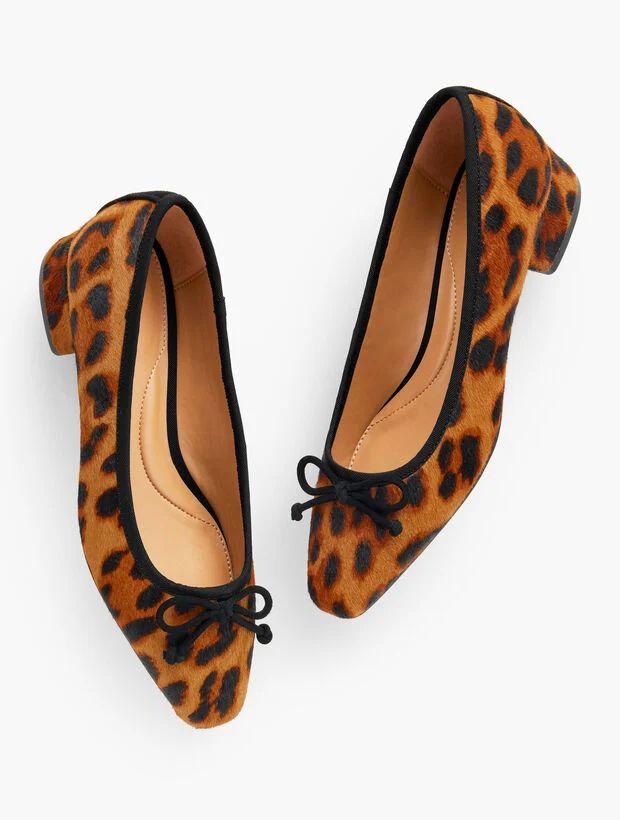 Vanessa Block Heel Pumps - Leopard Calf Hair | Talbots