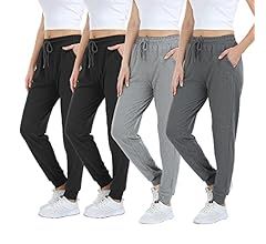 Mgput Women's Joggers Pants with Pockets,Drawstring Running Sweatpants for Women Tapered Active Y... | Amazon (US)