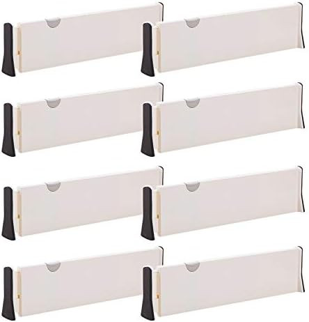 Set of 8 Adjustable Drawer Dividers Organizer Separators Plastic Dresser Organizer for Bedroom, ... | Amazon (US)