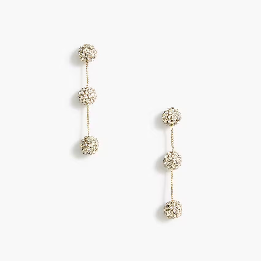 Pavé tiered earrings | J.Crew Factory
