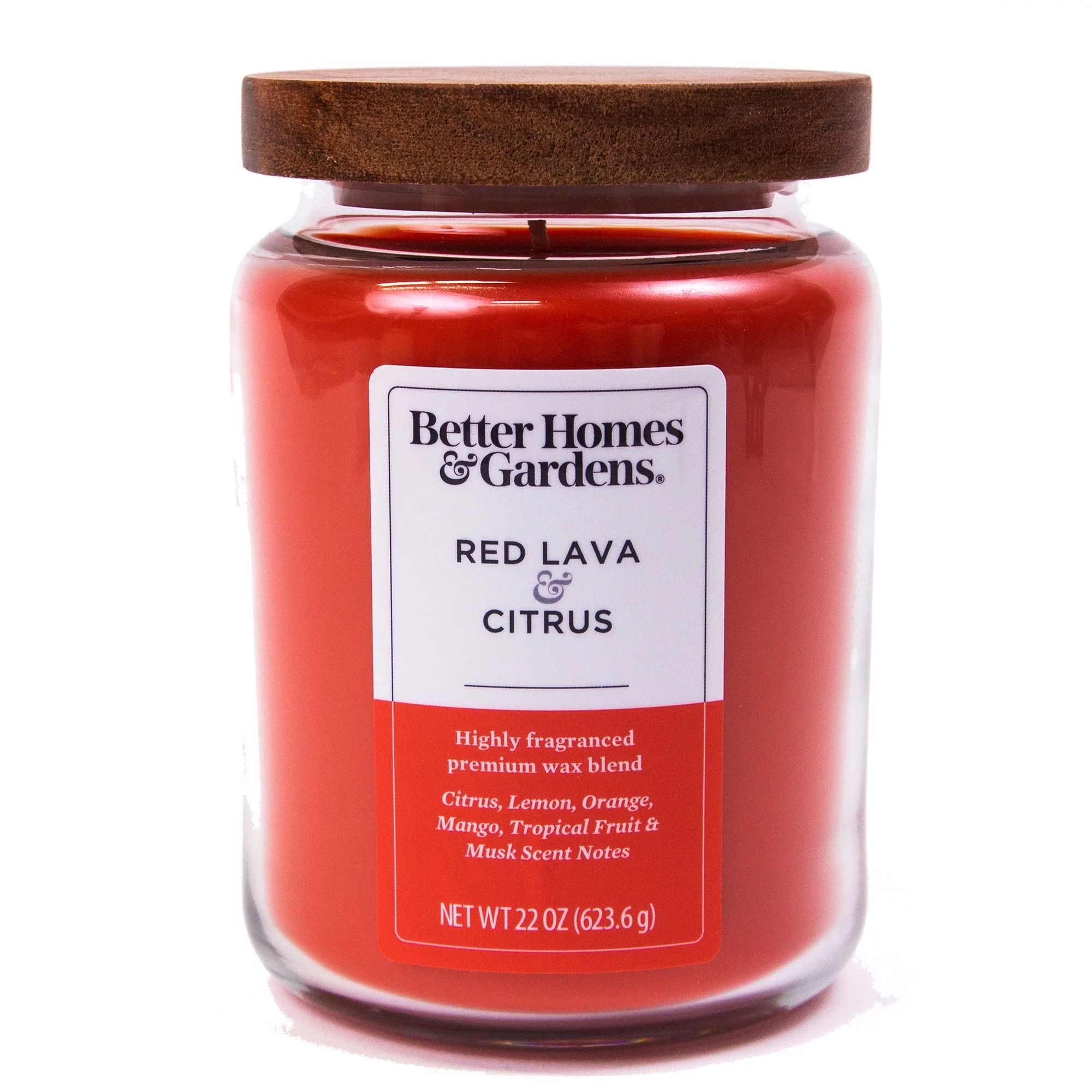 Better Homes & Gardens 22 oz Red Lava Citrus Single-Wick Candle | Walmart (US)