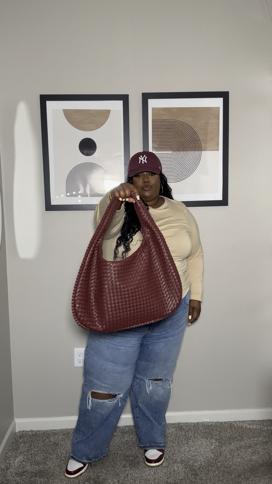 Fall outfit inspo - top is in a 3x jeans are in a 24 burgundy bag may be sold out, check out the similar options below

#LTKStyleTip #LTKMidsize #LTKPlusSize