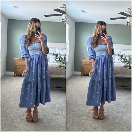 Amazon free people dress dupe for the win. True to size - I am wearing the small and am 5’6”. Cute summer outfit ideas, boho style outfits, Amazon find

#LTKSeasonal #LTKFind #LTKstyletip