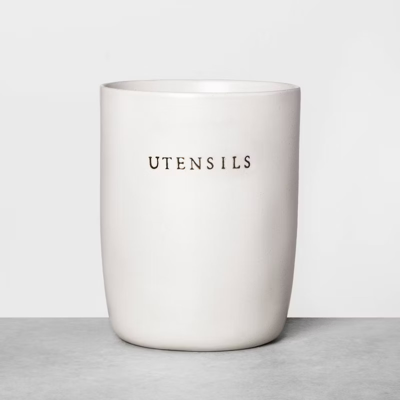 Stoneware Utensil Holder Cream - Hearth & Hand™ with Magnolia | Target