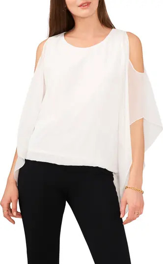Chaus Cold Shoulder Cape Sleeve Top | Nordstrom | Nordstrom