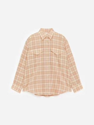 Flannel Shirt – Beige/Checkered – Women – ARKET GB | Arket UK