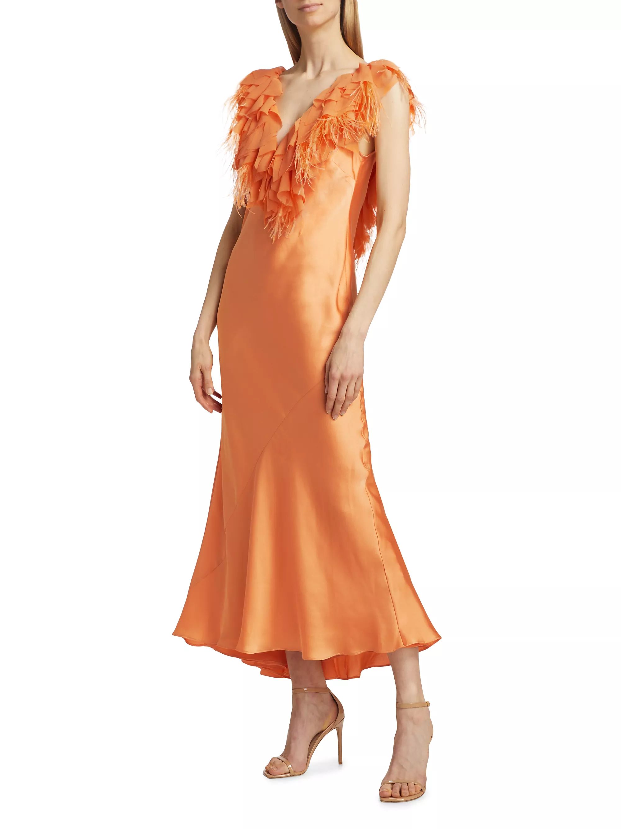 Manota Ruffle Feather Cocktail Dress | Saks Fifth Avenue