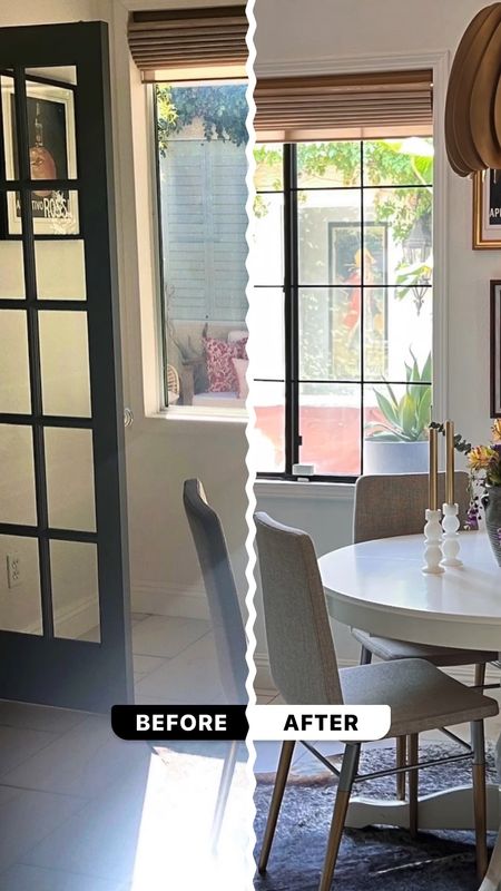 Black French window panes done on a budget - proving that making a beautiful home doesn’t always have to be a full on gut renovation, nor do you have to wait until it’s in the budget to achieve the look you desire. #diy #blackfrenchwindowpanes #elevatedstyleonabudget

#LTKhome #LTKstyletip