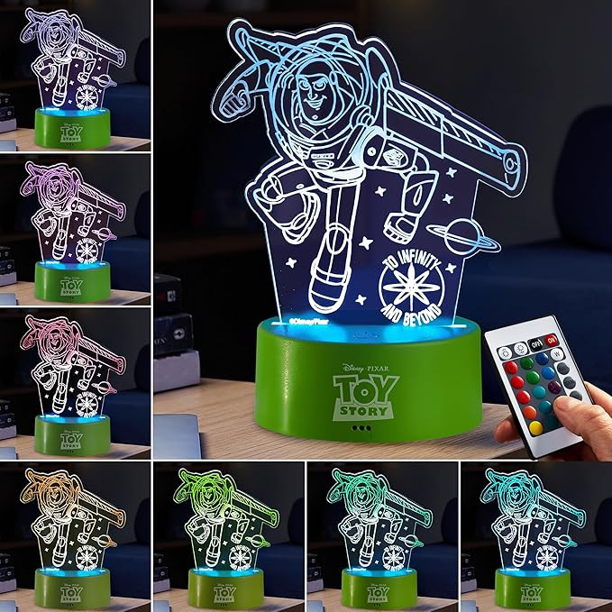 Get Trend Disney Toy Story 3D Illusion Night Light for Kids, Buzz Lightyear, 16 Colors, 4 Lightin... | Amazon (US)