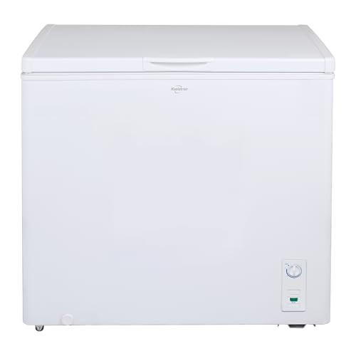 Koolatron Deep Freezer - Chest Freezer, 1 Wire Basket, Garage Ready, Meat Storage, Front Drain, Congelador For Home, Apartment, Basement, Dorm, Cottage, Manual Defrost, Stand Up, 7.0 Cubic Feet, White | Amazon (US)