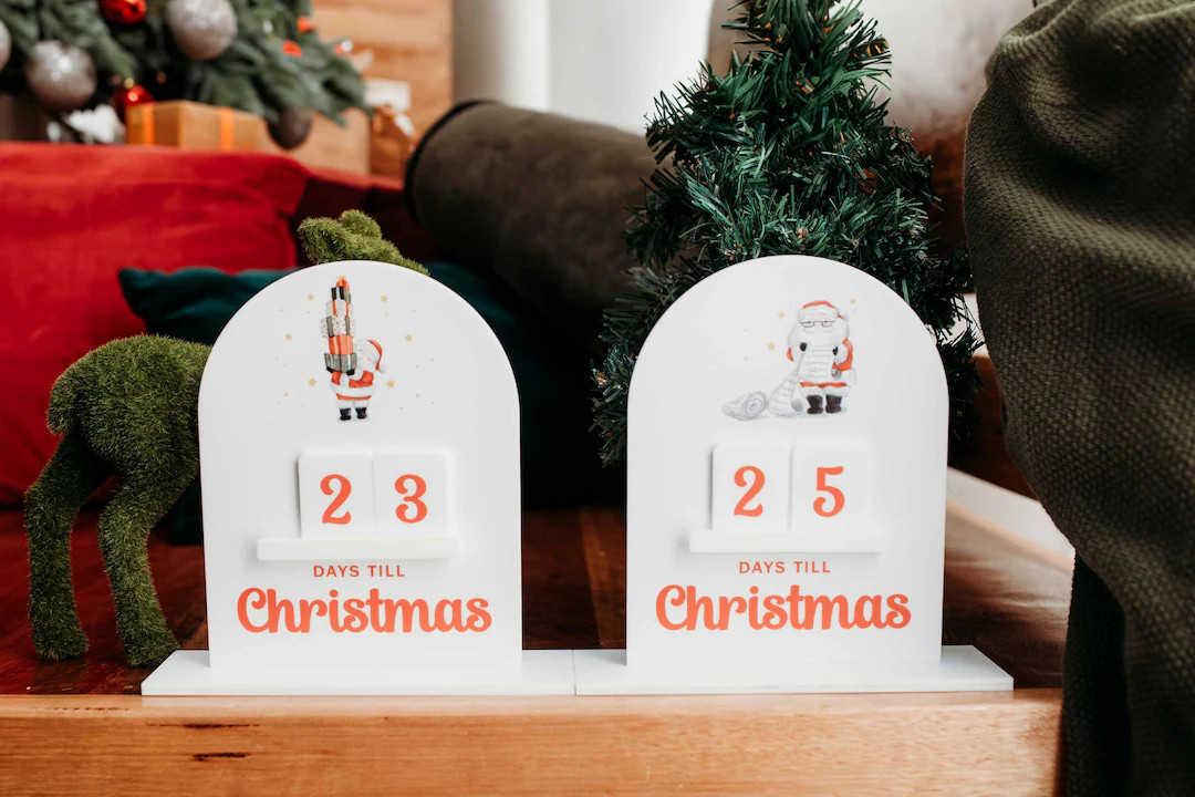 Ultimate Christmas Countdown Sign With Swappable Numbers – Santa Designs – Australia Made - E... | Etsy (US)