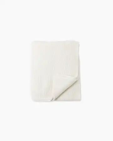 Ribbed Knit Cashmere Throw | Quince
