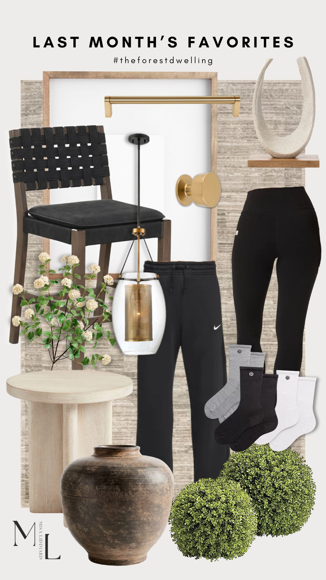 Sharing all of your favorites from last month! I hope it is helpful to see when you are shopping. I personally own and love each of these items. These leggings are great to workout in. The faux boxwoods were such a good find. The snowball branches look perfect in the rustic brown vase. I've styled them together on this round side table in our bedroom. So good for spring. The Sergio Object is one of my favorite decor pieces. 

 #LTKdayinmylife #LTKSeasonal #LTKHome