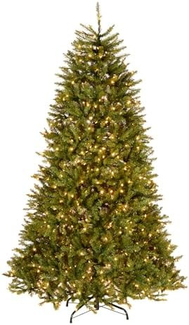 National Tree Company 7.5 ft Pre-Lit Dunhill Fir Artificial Christmas Tree, 750 Clear Lights, 2,5... | Amazon (US)