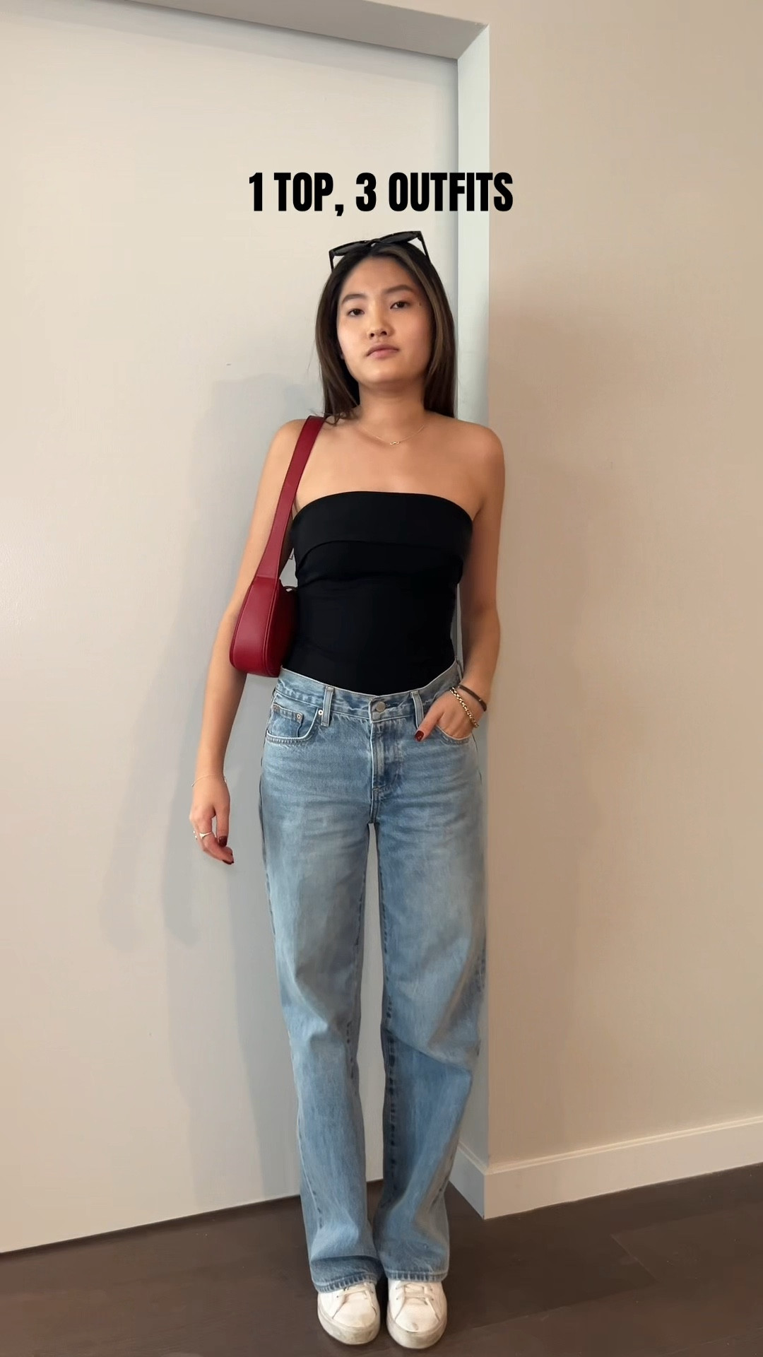 1 top 3 vibes
@Lulus @Aritzia @abercrombie @Edikted 

#springoutfitinspo #springoutfitideas #stylinginspo #stylingoutfitideas 23 year old outfits, the farrah low rise, forme bootcut, chic and tasteful red shoulder bag, nikora black ponte knit strapless top

#LTKgrwm #LTKootd #LTKSeasonal
