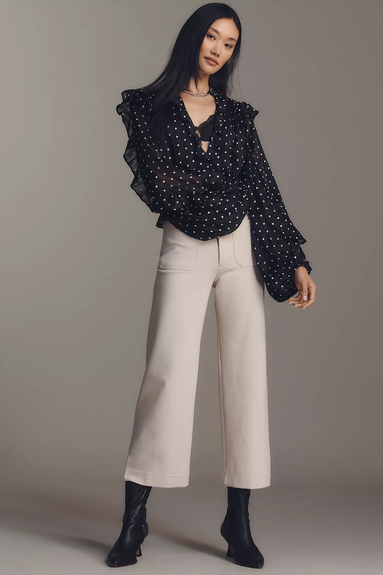The Colette Knit Crop Wide-Leg Pants by Maeve | Anthropologie (US)