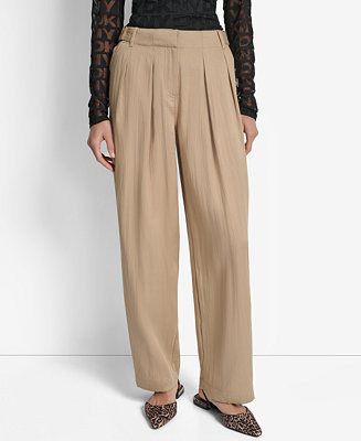Women's Weathered Twill High-Rise Pants | Macy's