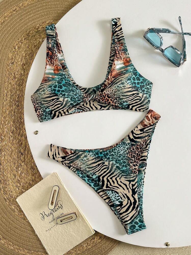 Summer New Women's Swimsuit Hot Girl Party Festival Sweet Style Solid Color Elegant Sexy Print Kn... | SHEIN