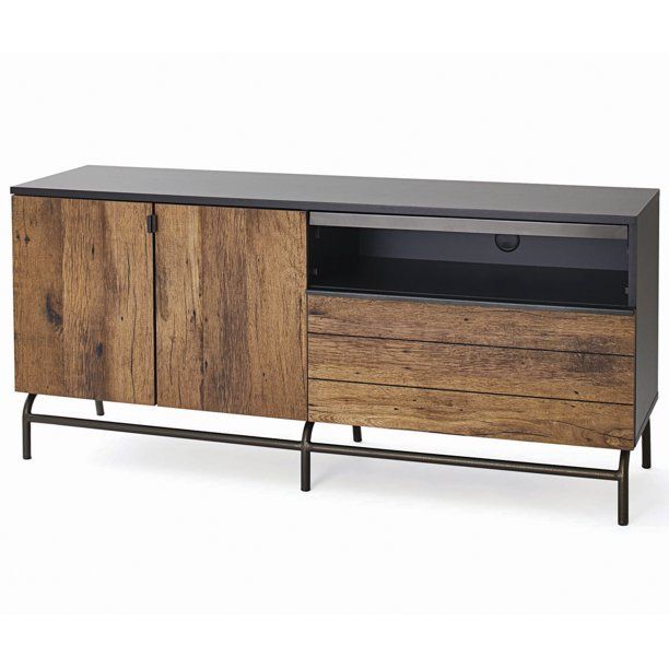 Better Homes & Gardens Lindon Place 60" TV Credenza with Storage, Vintage Oak Finish - Walmart.co... | Walmart (US)