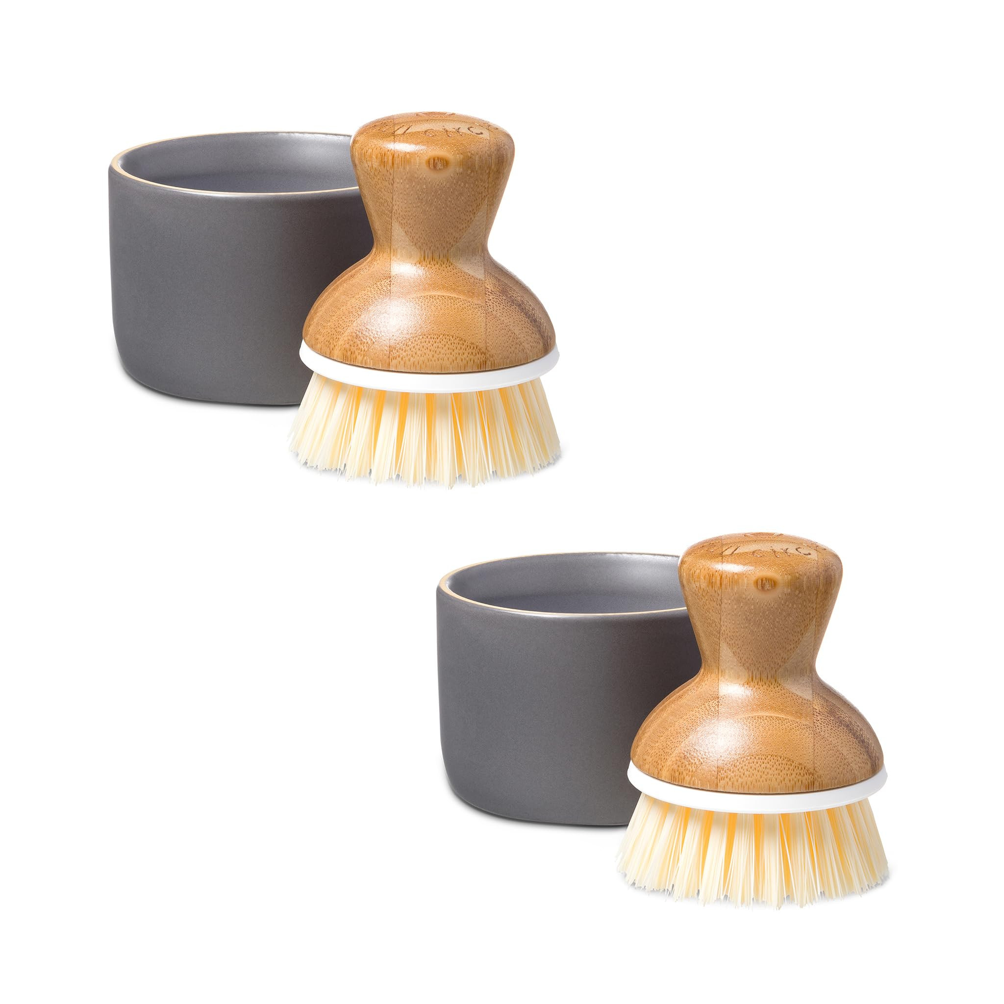 Full Circle Bubble Up - Bamboo Dish Brush & Ceramic Soap Dispenser - Scrub Set for Dishes, Nonsti... | Amazon (US)