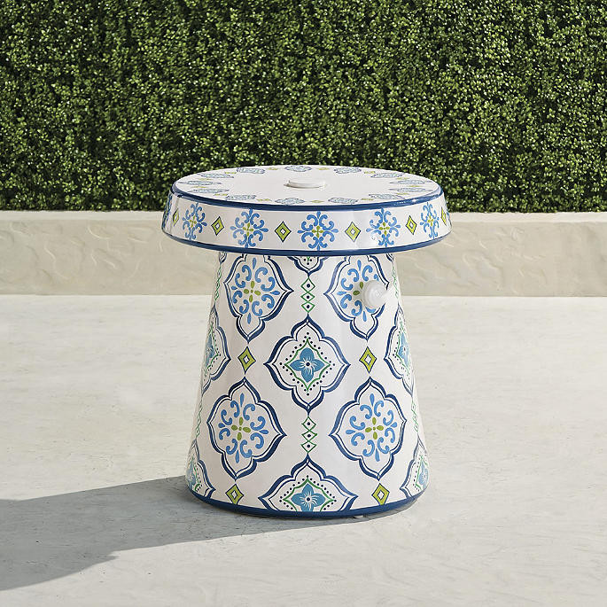 Seville Tile Handpainted Umbrella Table | Frontgate | Frontgate