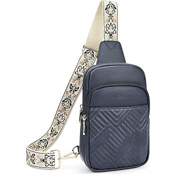 BOSTANTEN Sling Bag Quilted Crossbody Bags for Women Cross Body Purse Leather Fanny Pack with Adj... | Amazon (US)