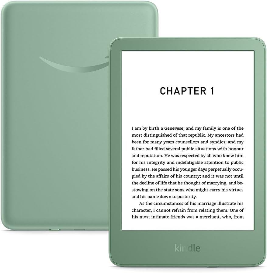 Amazon Kindle (newest gen) – Lightest and most compact Kindle with glare-free display, faster p... | Amazon (UK)