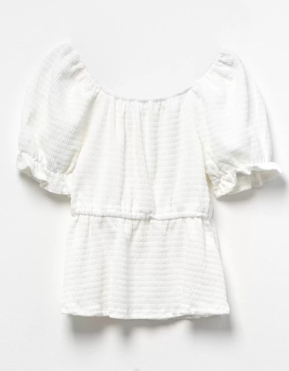 HAYDEN Texture Cinch Girls Babydoll Top | Tillys