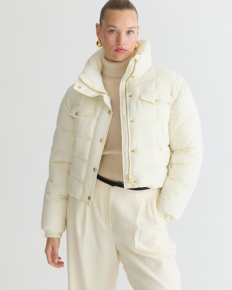 Cropped puffer jacket with PrimaLoft® | J. Crew US