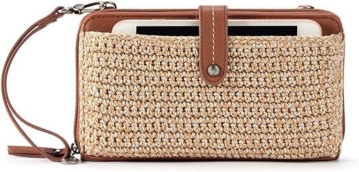 The Sak Iris Large Smartphone Crossbody Bag in Crochet and Faux Leather, Convertible Wristlet Pur... | Amazon (US)