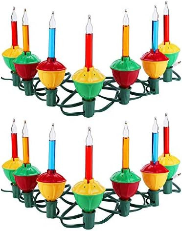 HAYATA 7 (2 Pack- 14 Lights in Total) Count Color Christmas Bubble Lights - 6.6ft UL-Listed Vinta... | Amazon (US)