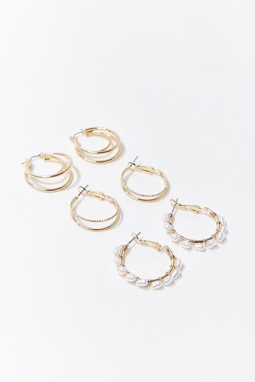 Faux Pearl Hoop Earring Set | Forever 21 (US)