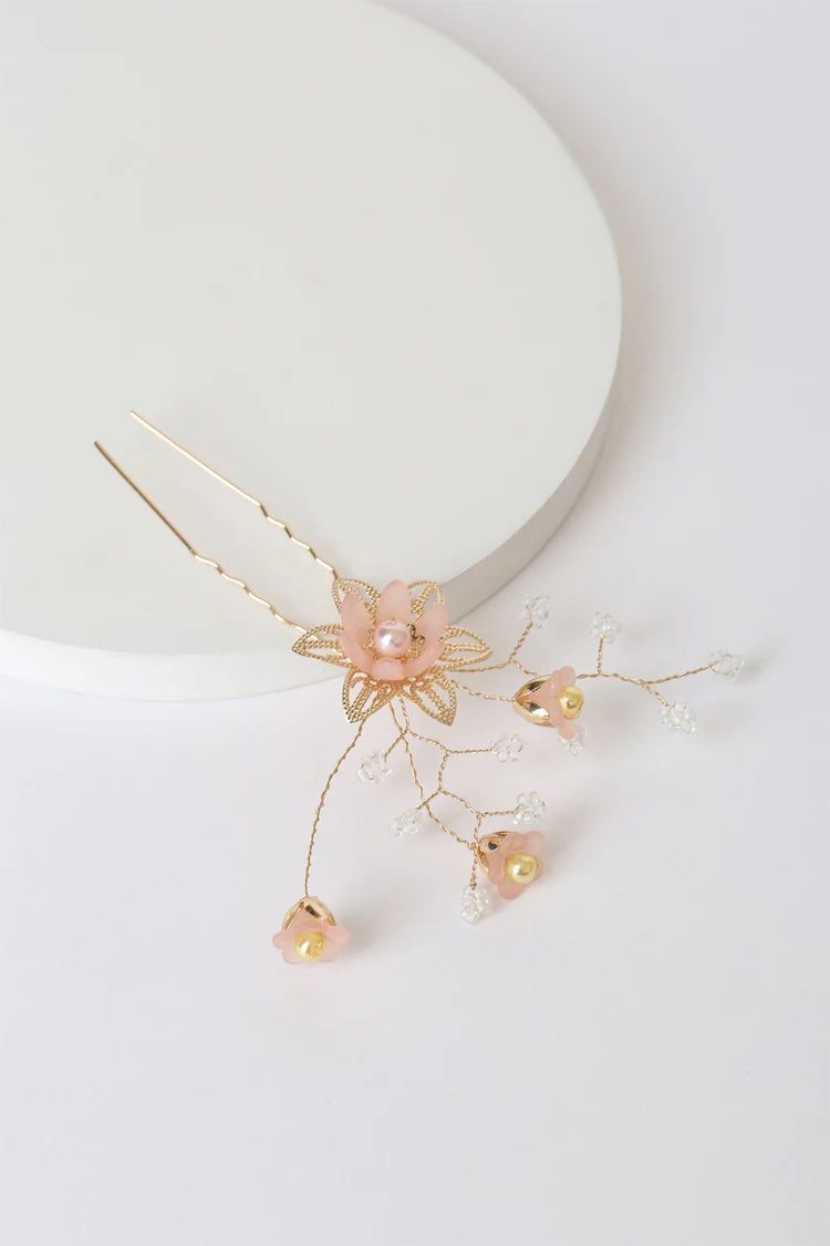 My Love Grows Gold Pearl Flower Hair Pin | Lulus (US)