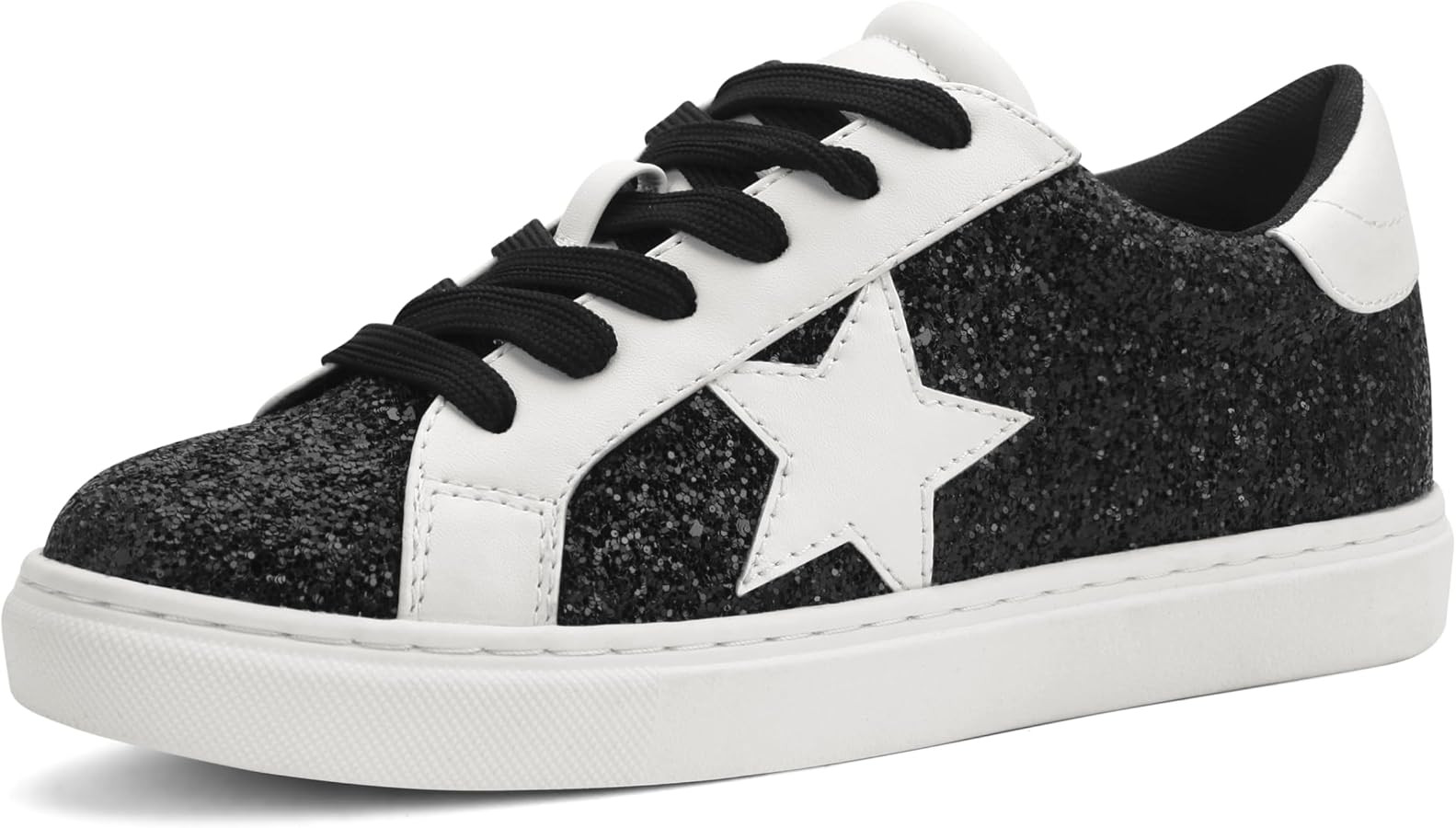 PARTY Women's Fashion Star Sneaker Lace Up Low Top Comfortable Cushioned Walking Shoes | Amazon (US)