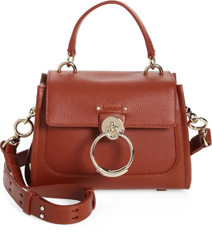 Mini Tess Leather & Suede Top Handle Bag | Nordstrom